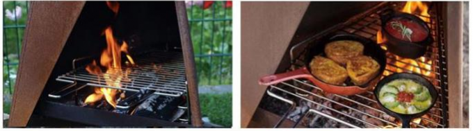 支えがない120cm現代屋外の暖炉幾何学的なCorten鋼鉄Chimenea