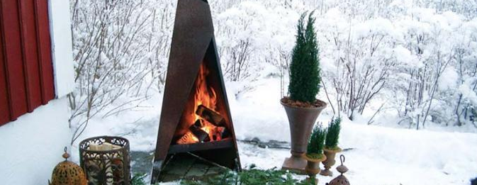 支えがない120cm現代屋外の暖炉幾何学的なCorten鋼鉄Chimenea