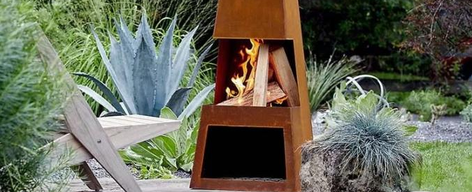 同世代の人によって設計されている屋外の暖炉大きいCorten鋼鉄Chiminea