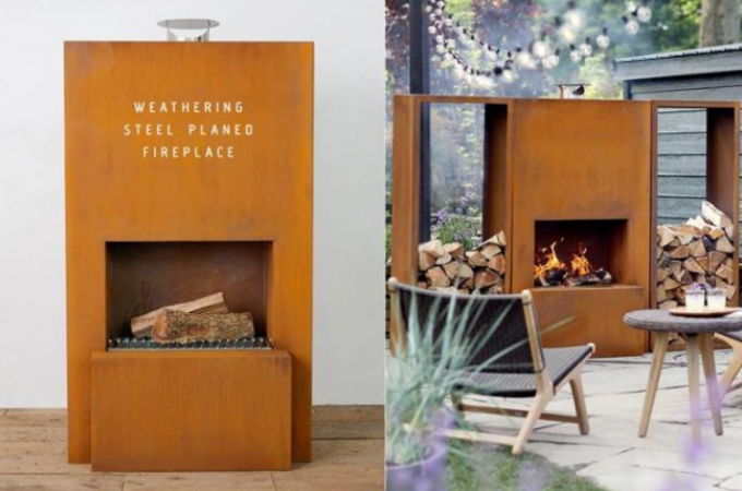 Moder Desiagn長方形の頑丈なPinacate Corten鋼鉄屋外のFirepit