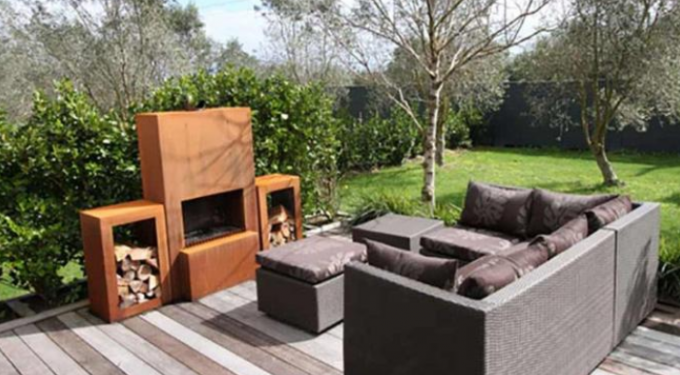 Moder Desiagn長方形の頑丈なPinacate Corten鋼鉄屋外のFirepit