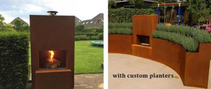 Moder Desiagn長方形の頑丈なPinacate Corten鋼鉄屋外のFirepit