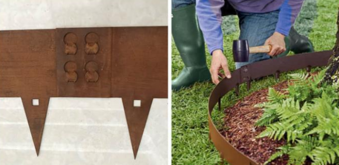 175cm庭Landscrapingのための金属のボーダー端を研ぐ錆ついたCortenの庭の芝生