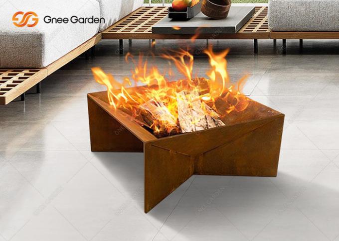 木製の非常に熱い屋外のCortenの鋼鉄火ピットの木炭Bbqのグリル