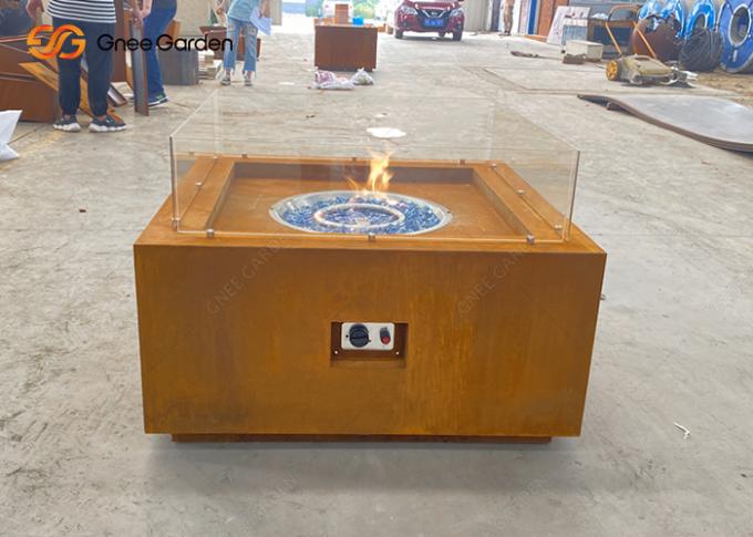 カスタマイズされたOutdoorlの木炭ブレジャ ガスのFirepit Cortenの鋼鉄ブレジャ テーブル
