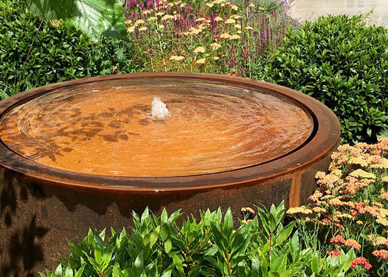 注文のCortenの鋼鉄滝水噴水の金属水特徴