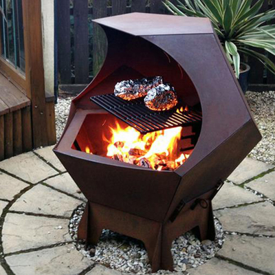 Cortenの鋼鉄屋外の調理のグリルのヨーロッパ人Bbqのグリルの天候の抵抗