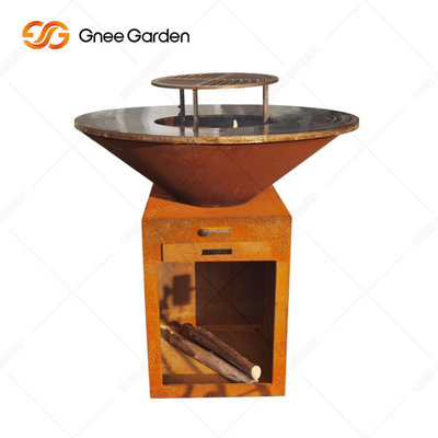 グリルを調理する木炭バーベキュー グリルの屋外の Corten の鋼鉄火ピット BBQ