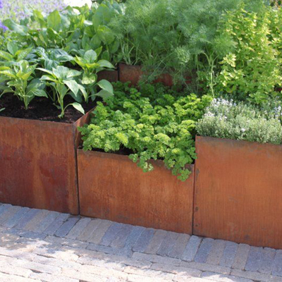 箱長方形の屋外の屋内プランター庭の大きい鍋を植える金属は開花する