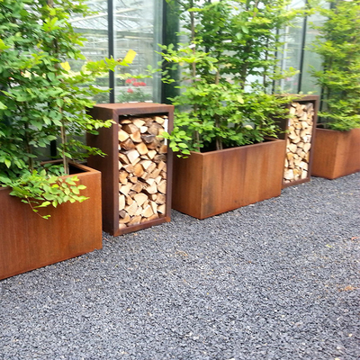 箱長方形の屋外の屋内プランター庭の大きい鍋を植える金属は開花する