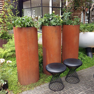 890*720*440mmの大きい屋外の金属プランターCortenの植木鉢の天候の抵抗
