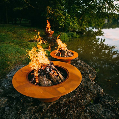 550mm-1500mm Cortenの鋼鉄火の野菜畑の鋼鉄Firepit Prerusted