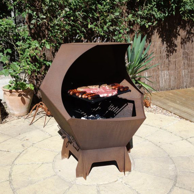 Cortenの鋼鉄屋外の調理のグリルのヨーロッパ人Bbqのグリルの天候の抵抗