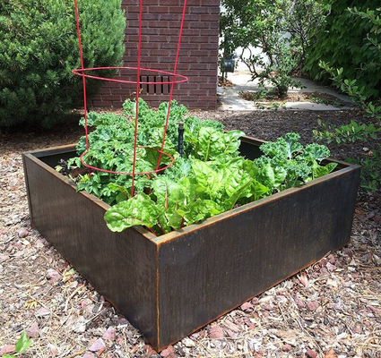 OEM ODMのテラスのバルコニーの屋外の野菜さびないのための金属によって上げられる庭のベッド