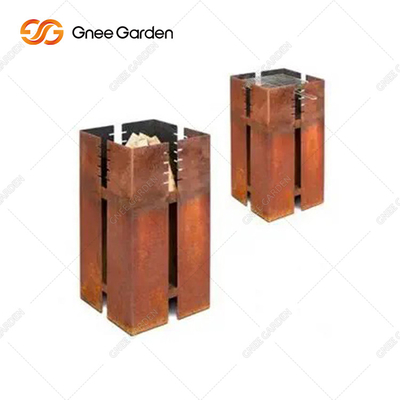 Corten の鋼鉄バーベキューの木炭グリルのテーブル 3mm の厚さ