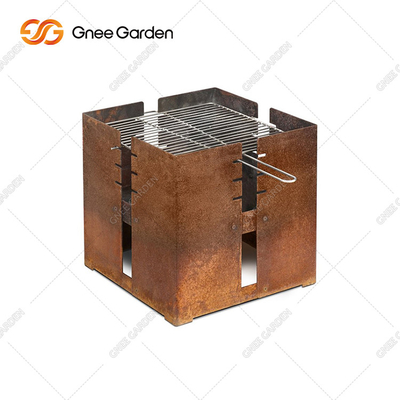 Corten の鋼鉄バーベキューの木炭グリルのテーブル 3mm の厚さ