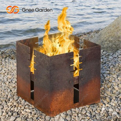 Corten の鋼鉄バーベキューの木炭グリルのテーブル 3mm の厚さ