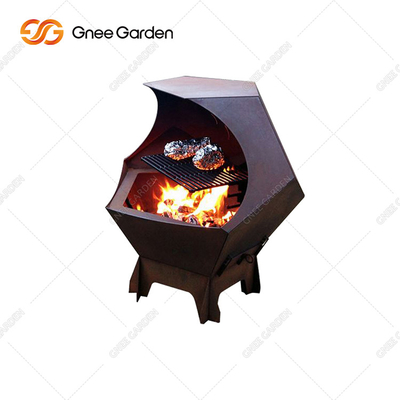 屋外党のための簡単な操作のCorten Iron BBQ木炭調理グリル