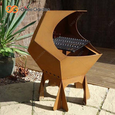 屋外党のための簡単な操作のCorten Iron BBQ木炭調理グリル