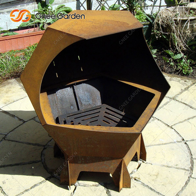 屋外党のための簡単な操作のCorten Iron BBQ木炭調理グリル