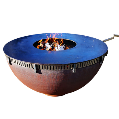 燃えるキャンプBBQのための二重層の携帯用かがり火ピットCortenの鋼鉄