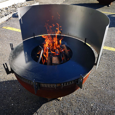 燃えるキャンプBBQのための二重層の携帯用かがり火ピットCortenの鋼鉄