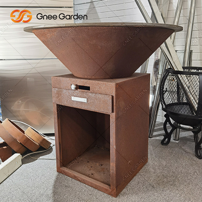 Cortenの鋼鉄庭BBQの屋外の調理のグリルはAntique火ピット31.5&quot;を