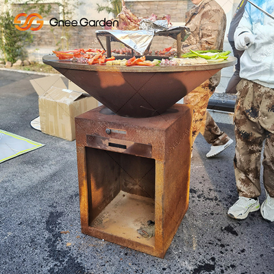 Cortenの鋼鉄庭BBQの屋外の調理のグリルはAntique火ピット31.5&quot;を