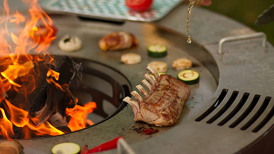 無作法な屋外の調理の注文の火ボールBbqのグリルのCortenの鋼鉄庭の火ピット