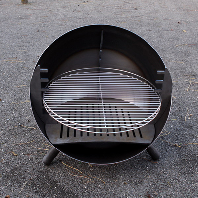大きい屋外の調理はCortenの鋼鉄火ピットの火ボールBBQのグリルを焼く