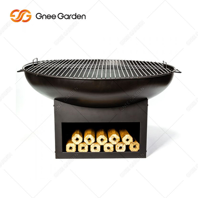 Bbqの屋外の調理のグリルPlanchaはCortenの鋼鉄火ピットの黒色を焼く