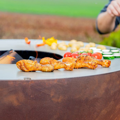 Cortenの鋼鉄庭の旧式な火ピットはピット31.5&quot;錆つくBBQ
