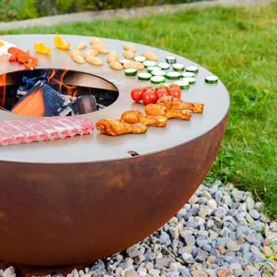Cortenの鋼鉄庭の旧式な火ピットはピット31.5&quot;錆つくBBQ