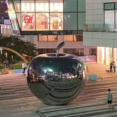 Gneeの庭3.5m Appleは広場の装飾のためのステンレス鋼のアートワークを形づけた