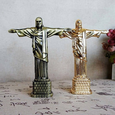 12インチの鋳鉄の宗教の屋外の金属の彫刻の家の装飾
