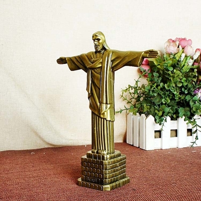 12インチの鋳鉄の宗教の屋外の金属の彫刻の家の装飾