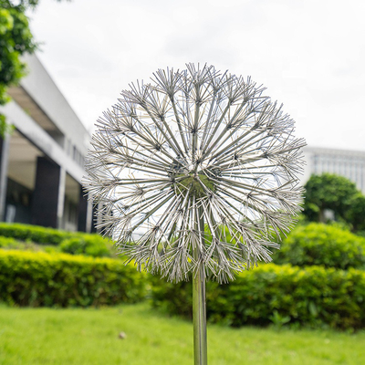 304 316ステンレス鋼のヤードの芸術は庭のためのタンポポの形を電気めっきする