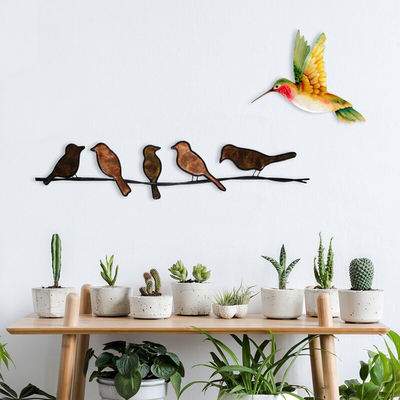 Gneeの庭6&quot;は高さの現代的な金属の鳥の壁屋内を彫る