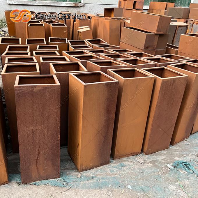 錆ついたプランター庭の装飾の植木鉢/Cortenの鋼鉄錆ついたプランターをcorten