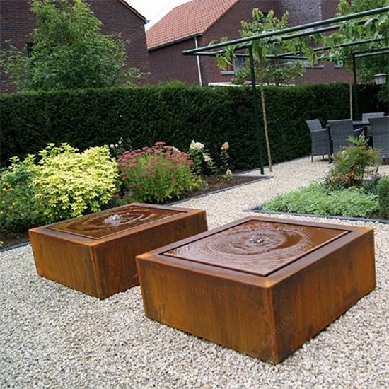 鋼鉄水噴水をcorten