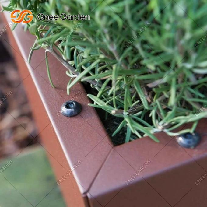 箱の大きい庭の植木鉢のCorten鋼鉄プランターを植えるカスタマイズされた大きい植物の鍋の屋外の金属