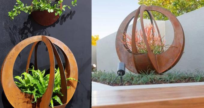 箱のCortenの鋼鉄植木鉢の装飾の金属の屋外プランターを植える装飾的な庭