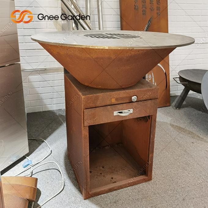 家族および友人のCortenの鋼鉄BBQの鋼鉄屋外の錆のCortenの鋼鉄グリルのBraseroのバーベキューのグリル