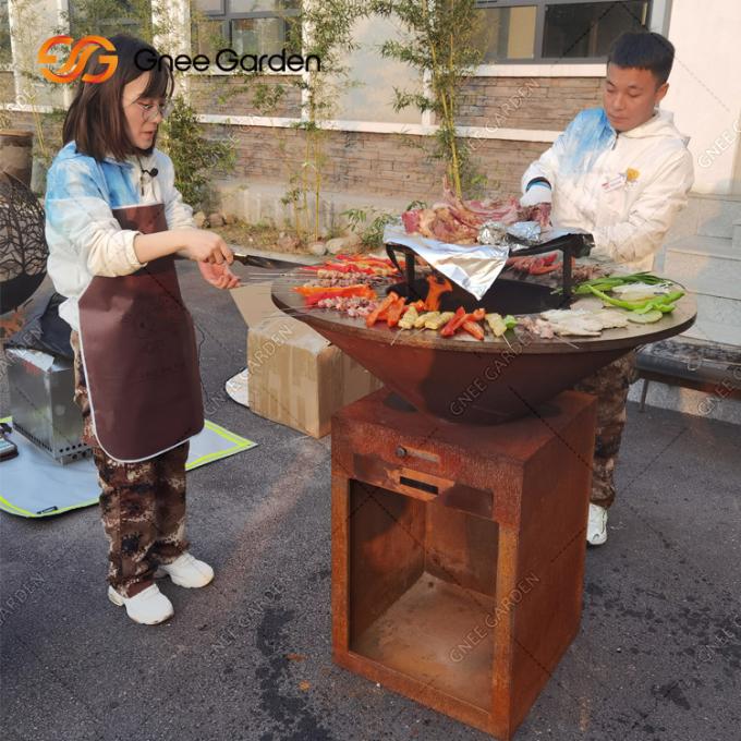 版を調理する屋外の調理のグリルの屋外のCortenの鋼鉄庭の火ピットBBQ