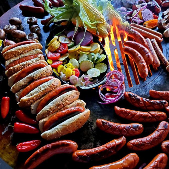 庭の台所GN-BBQ-235 Corten鋼鉄BBQは屋外の調理のために焼く