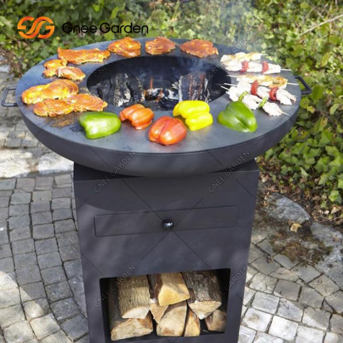 家のバーベキューのグリルのCortenの鋼鉄木炭喫煙者のバーベキューの裏庭の暖炉のCortenの鋼鉄BBQのグリル