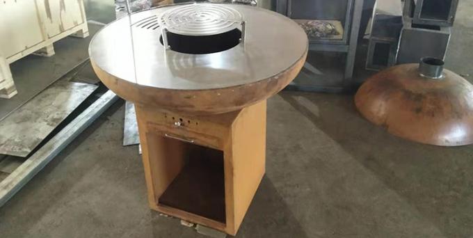 現代携帯用屋外の台所Cortenの鋼鉄グリル木燃焼キャンプBBQのグリル