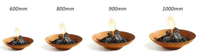 ブレジャ裏庭のテラスのFirepitの木製燃焼庭ボールのCortenの鋼鉄屋外の火ピット