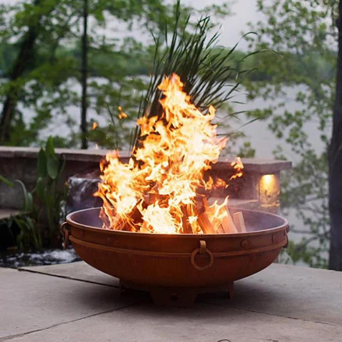 現代暖炉の屋外の暖房のCortenの鋼鉄木製の非常に熱い火ピットの庭屋外のFirepit