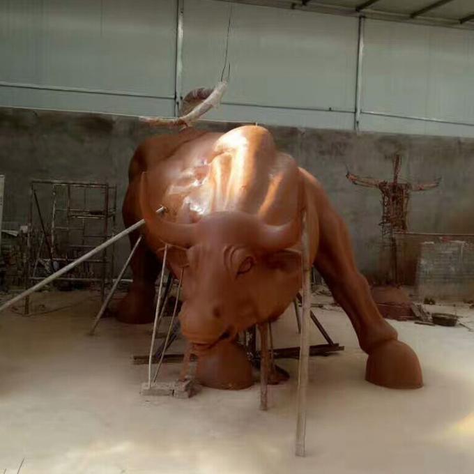 大きい動物の彫像の屋外の装飾のBullのブロンズ彫刻